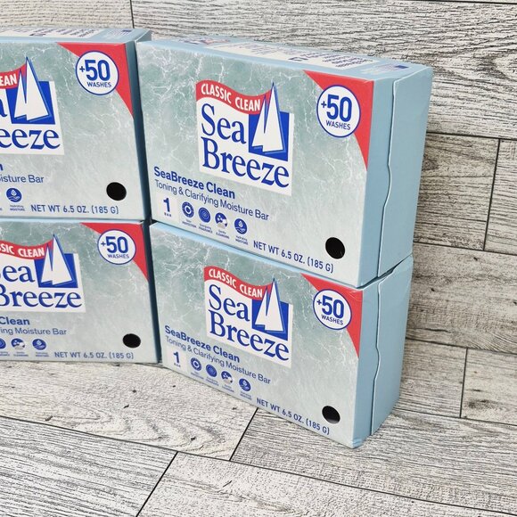 (4) SEA BREEZE Clean Toning & Clarifying Moisture Soap Bar 6.5 oz each - Picture 2 of 4